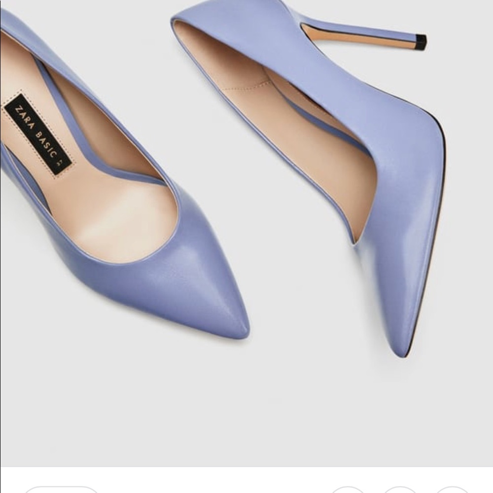 New LILAC LEATHER PUMP - ZARA